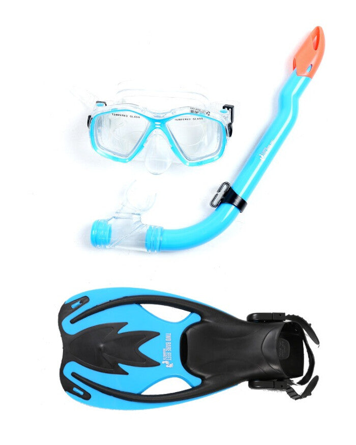 PVC Snorkel, Mask and Fins Set