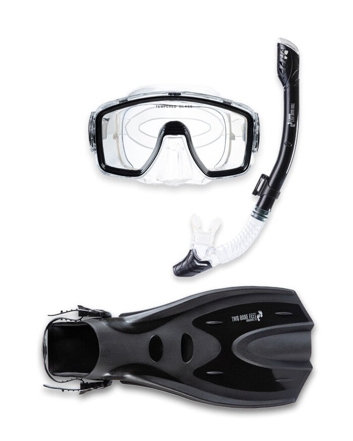 Silicone Snorkel, Mask and Fins Set