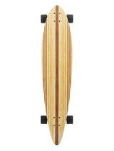 Two Bare Feet "The Chuck" 44in Bamboo Series Longboard Skateboard Complete (Black Wheels)