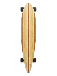 Two Bare Feet "The Chuck" 44in Bamboo Series Longboard Skateboard Complete (Black Wheels)