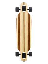 Two Bare Feet "The Austin" 36in Bamboo Series Longboard Skateboard Complete (Black Wheels)
