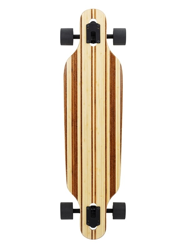 Two Bare Feet "The Austin" 36in Bamboo Series Longboard Skateboard Complete (Black Wheels)