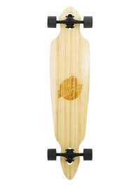 Two Bare Feet "The Duke" 41in Bamboo Series Longboard Skateboard Complete (Black Wheels)