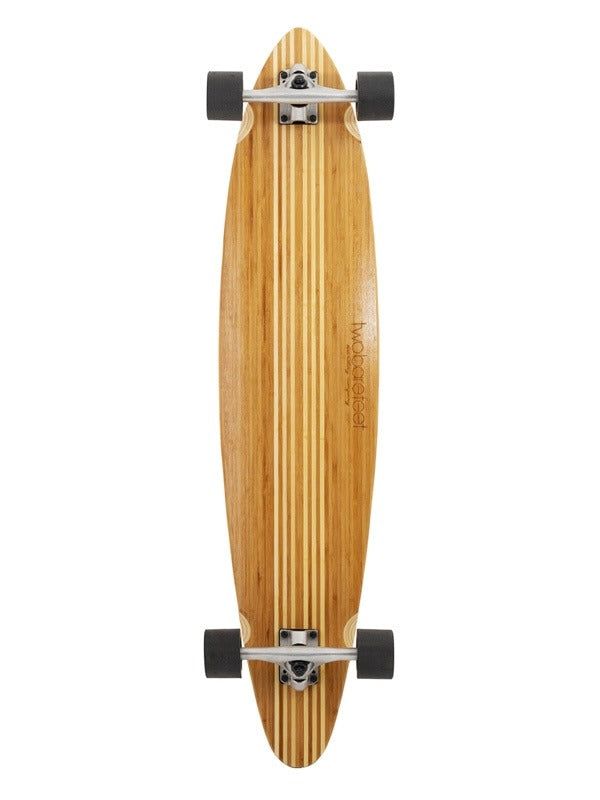Two Bare Feet "The Chad" 42in Bamboo Series Longboard Skateboard Complete (Black Wheels)