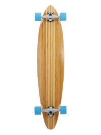 Two Bare Feet "The Chad" 42in Bamboo Series Longboard Skateboard Complete (Blue Wheels)