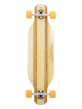 Two Bare Feet "The Bradley" 36in Bamboo Series Longboard Skateboard Complete (Orange Wheels)