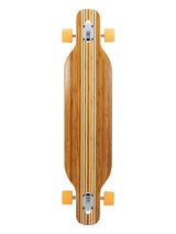 Two Bare Feet "The Brody" 42in Bamboo Series Longboard Skateboard Complete (Orange Wheels)