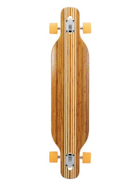 Two Bare Feet "The Brody" 42in Bamboo Series Longboard Skateboard Complete (Orange Wheels)