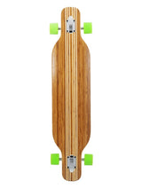 Two Bare Feet "The Brody" 42in Bamboo Series Longboard Skateboard Complete (Green Wheels)