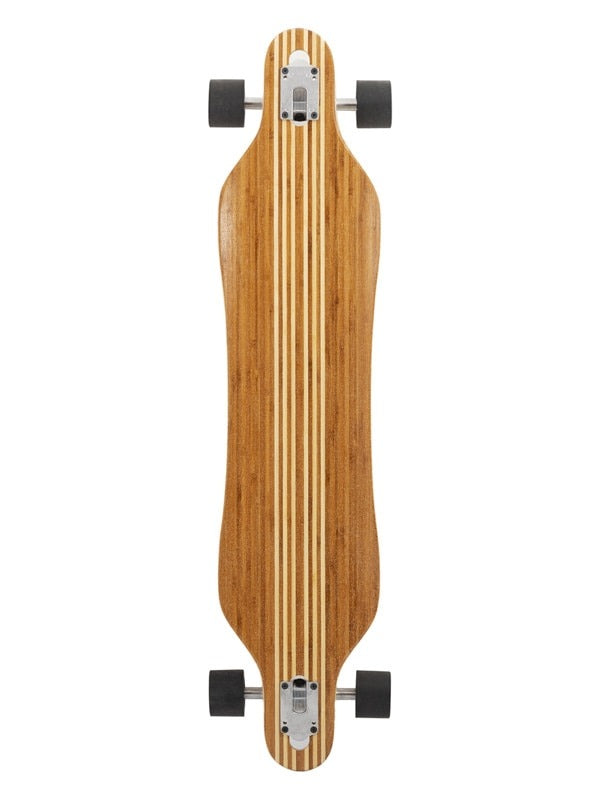 Two Bare Feet "The Brock" 42in Bamboo Series Longboard Skateboard Complete (Black Wheels)