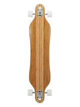 Two Bare Feet "The Brock" 42in Bamboo Series Longboard Skateboard Complete (White Wheels)