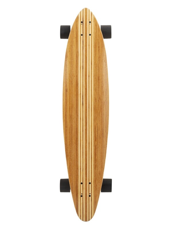 Two Bare Feet "The Chad" 42in Bamboo Series Longboard Skateboard Complete (Black Wheels)