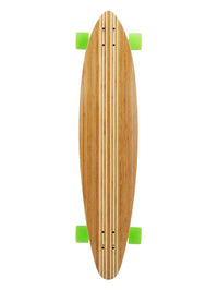 Two Bare Feet "The Chad" 42in Bamboo Series Longboard Skateboard Complete (Green Wheels)