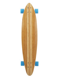 Two Bare Feet "The Chad" 42in Bamboo Series Longboard Skateboard Complete (Blue Wheels)