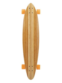 Two Bare Feet "The Chad" 42in Bamboo Series Longboard Skateboard Complete (Orange Wheels)