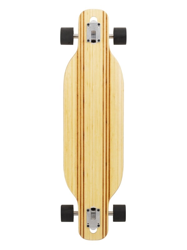 Two Bare Feet "The Bradley" 36in Bamboo Series Longboard Skateboard Complete (Black Wheels)