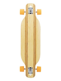 Two Bare Feet "The Bradley" 36in Bamboo Series Longboard Skateboard Complete (Orange Wheels)