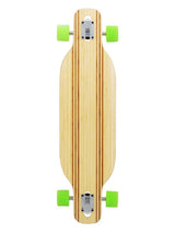 Two Bare Feet "The Bradley" 36in Bamboo Series Longboard Skateboard Complete (Green Wheels)