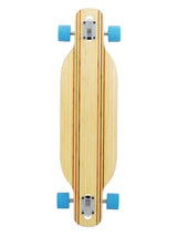 Two Bare Feet "The Bradley" 36in Bamboo Series Longboard Skateboard Complete (Blue Wheels)