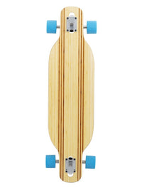 Two Bare Feet "The Bradley" 36in Bamboo Series Longboard Skateboard Complete (Blue Wheels)
