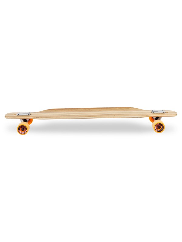 Two Bare Feet "The Brody" 42in Bamboo Series Longboard Skateboard Complete (Orange Wheels)