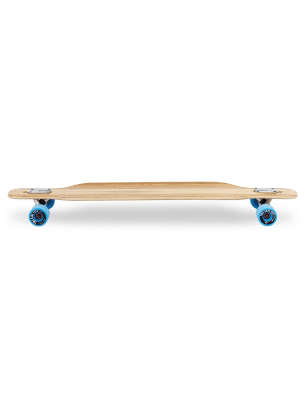 Two Bare Feet "The Brody" 42in Bamboo Series Longboard Skateboard Complete (Blue Wheels)