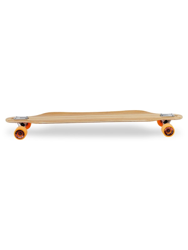 Two Bare Feet "The Brock" 42in Bamboo Series Longboard Skateboard Complete (Orange Wheels)