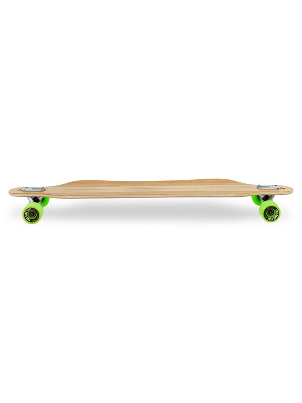 Two Bare Feet "The Brock" 42in Bamboo Series Longboard Skateboard Complete (Green Wheels)
