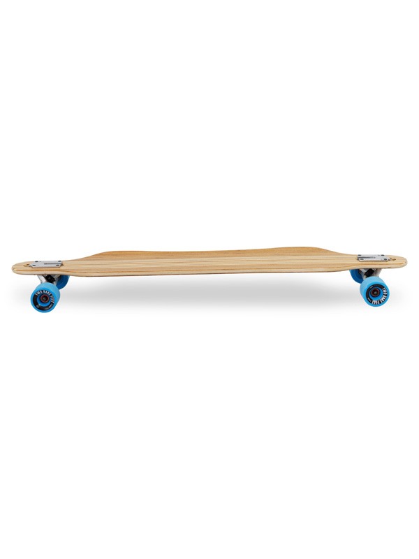 Two Bare Feet "The Brock" 42in Bamboo Series Longboard Skateboard Complete (Blue Wheels)