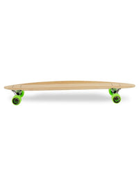 Two Bare Feet "The Chad" 42in Bamboo Series Longboard Skateboard Complete (Green Wheels)