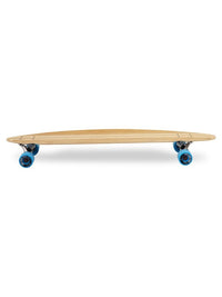 Two Bare Feet "The Chad" 42in Bamboo Series Longboard Skateboard Complete (Blue Wheels)
