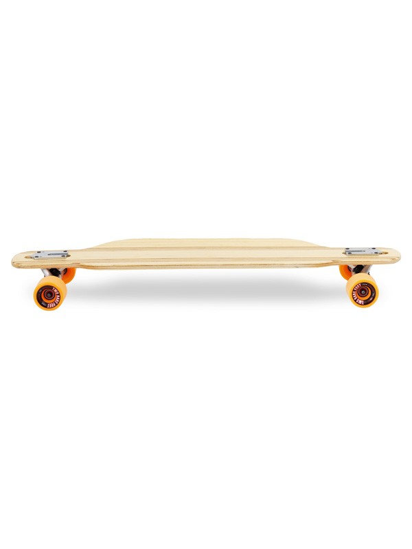 Two Bare Feet "The Bradley" 36in Bamboo Series Longboard Skateboard Complete (Orange Wheels)