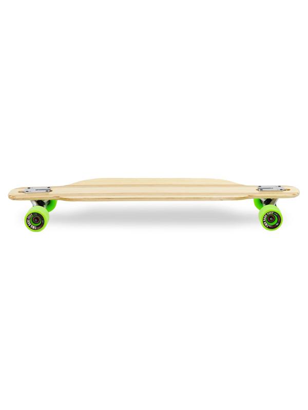 Two Bare Feet "The Bradley" 36in Bamboo Series Longboard Skateboard Complete (Green Wheels)