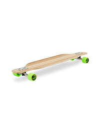 Two Bare Feet "The Brody" 42in Bamboo Series Longboard Skateboard Complete (Green Wheels)