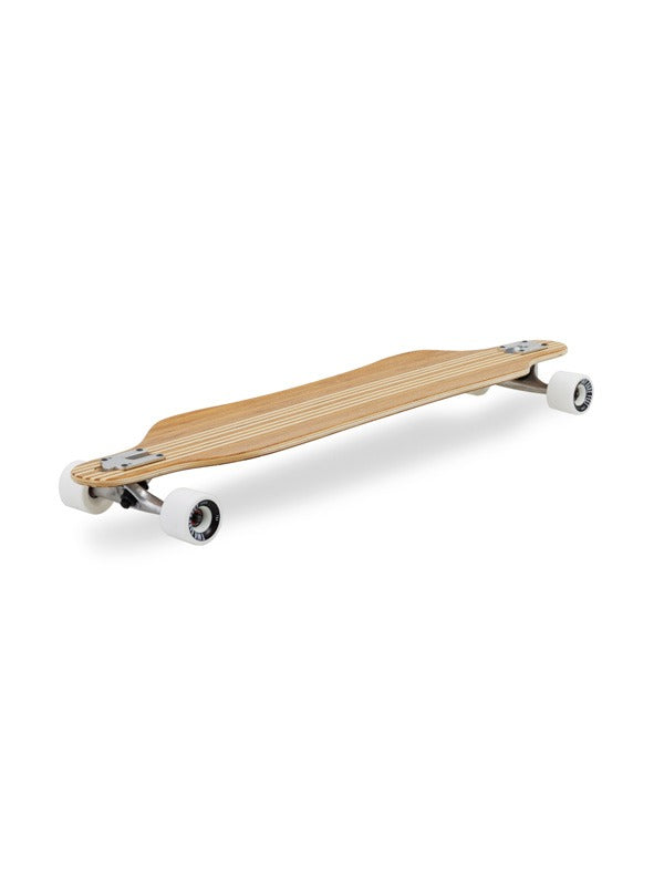 Two Bare Feet "The Brock" 42in Bamboo Series Longboard Skateboard Complete (White Wheels)