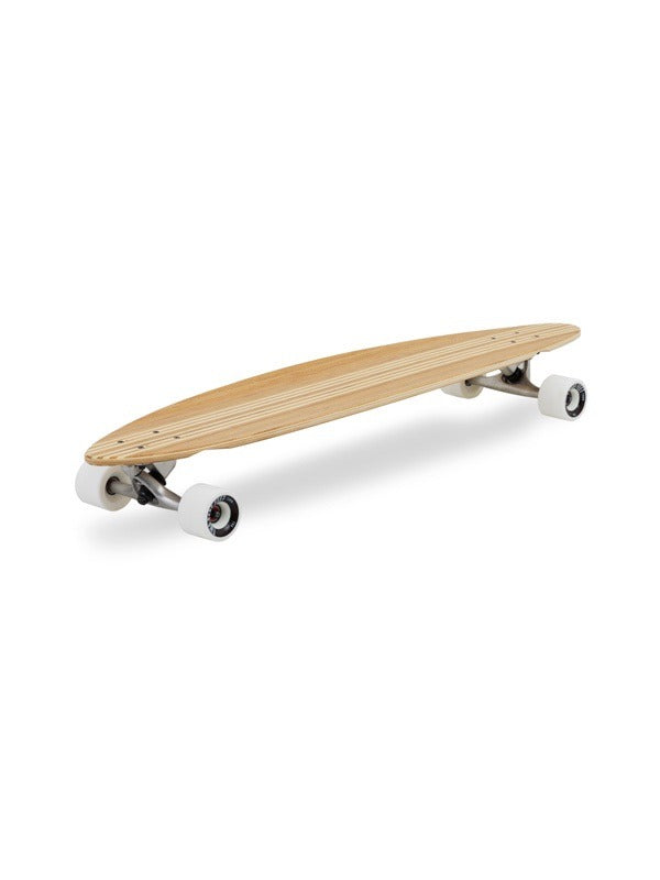 Two Bare Feet "The Chad" 42in Bamboo Series Longboard Skateboard Complete (White Wheels)