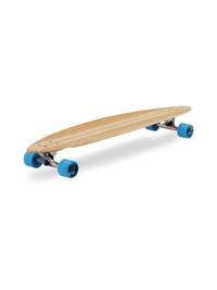 Two Bare Feet "The Chad" 42in Bamboo Series Longboard Skateboard Complete (Blue Wheels)