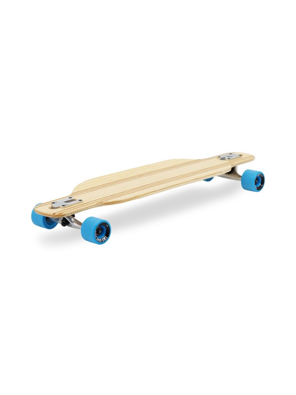 Two Bare Feet "The Bradley" 36in Bamboo Series Longboard Skateboard Complete (Blue Wheels)