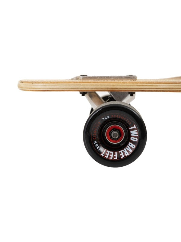 Two Bare Feet "The Brody" 42in Bamboo Series Longboard Skateboard Complete (Black Wheels)