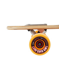 Two Bare Feet "The Brody" 42in Bamboo Series Longboard Skateboard Complete (Orange Wheels)
