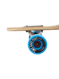 Two Bare Feet "The Brody" 42in Bamboo Series Longboard Skateboard Complete (Blue Wheels)