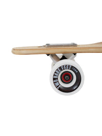 Two Bare Feet "The Brody" 42in Bamboo Series Longboard Skateboard Complete (White Wheels)