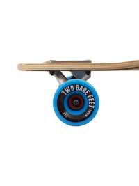 Two Bare Feet "The Brock" 42in Bamboo Series Longboard Skateboard Complete (Blue Wheels)