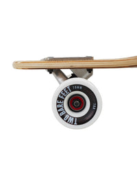 Two Bare Feet "The Brock" 42in Bamboo Series Longboard Skateboard Complete (White Wheels)