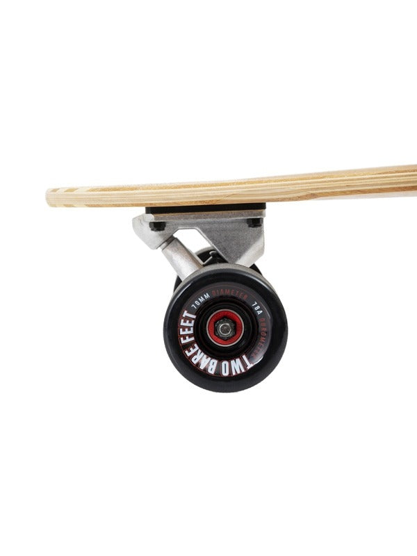 Two Bare Feet "The Chad" 42in Bamboo Series Longboard Skateboard Complete (Black Wheels)