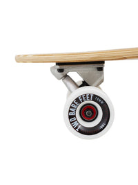 Two Bare Feet "The Chad" 42in Bamboo Series Longboard Skateboard Complete (White Wheels)
