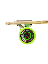Two Bare Feet "The Bradley" 36in Bamboo Series Longboard Skateboard Complete (Green Wheels)