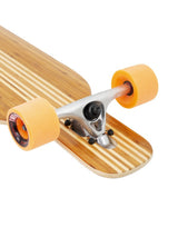 Two Bare Feet "The Brody" 42in Bamboo Series Longboard Skateboard Complete (Orange Wheels)