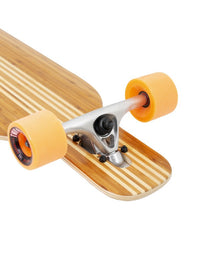 Two Bare Feet "The Brody" 42in Bamboo Series Longboard Skateboard Complete (Orange Wheels)
