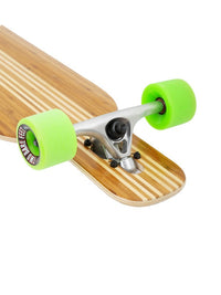 Two Bare Feet "The Brody" 42in Bamboo Series Longboard Skateboard Complete (Green Wheels)